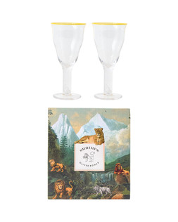 Shrimps x Oliver Bonas Glass Wine Goblets Set of Two £29.50 1916461
