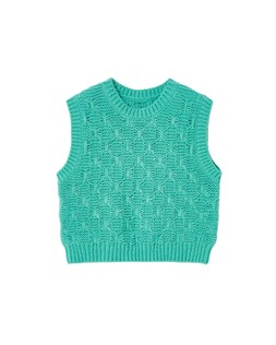 Turquoise Textured Chunky Knitted Vest £62