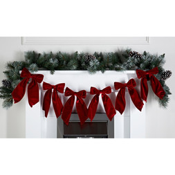 1.5M RED BOW GARLAND £7 (426125)
