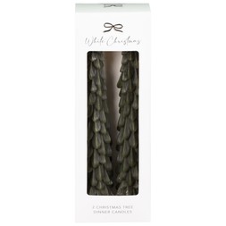 2 PACK CHRISTMAS TREE DINNER CANDLES £3 (436137)