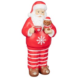 26CM SANTA IN PJS AND BEAR SLIPPERS £7 (426159)