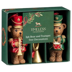3PK BEAR AND TRUMPET £3.50 (436510)
