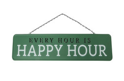 B&M GARDEN SS26 // BOTANICAL // HAPPY HOUR METAL WALL PLAQUE // £4 //