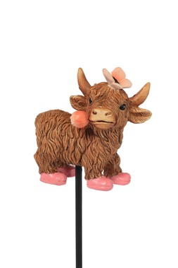 B&M GARDEN SS26 // HIGHLAND COW // HIGHLAND COW POT STICK // £2 //