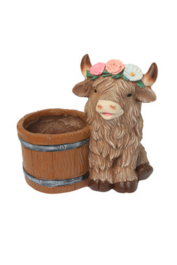 B&M GARDEN SS26 // HIGHLAND COW // HIGHLAND COW PLANTER // £12 //