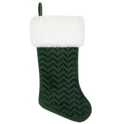 CHEVRON GREEN STOCKING £5 (424655)