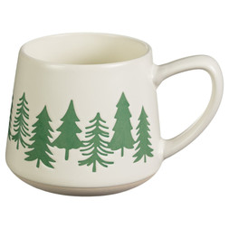 CREAM & GREEN TREE MUG £3 (437440)