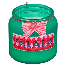 GLASS CANDLE WITH FELT FRONT STICKER £4 (436162)