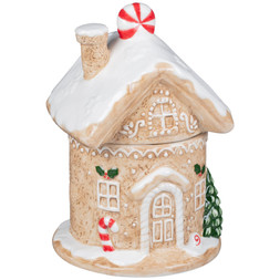 LARGE CERAMIC GINGERBREAD HOUSE CANDLE £15 (436145)
