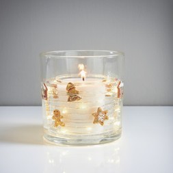 LED FILLED GINGERBREAD CANDLE £5 (424116)