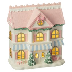 LIGHT UP GLITTER PINK HOUSE £12 (437100)