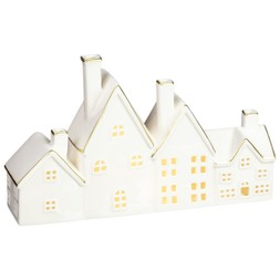 LIGHT UP GOLD TRIM HOUSES £10 (425748)