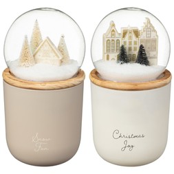 NORDIC SNOWGLOBE CANDLE £5 (424093)