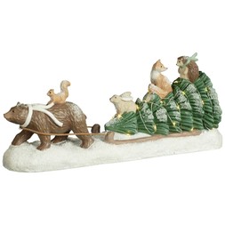 RESIN ANIMALS WITH TREE £12 (437149)