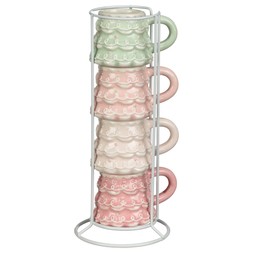 SET OF 4 MINI TREE ESPRESSO MUGS £6 (437453)