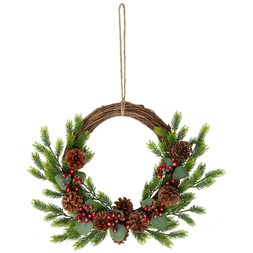 WOODLAND HALF WREATH £12 (386822)