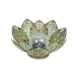 Outdoor solar lotus light