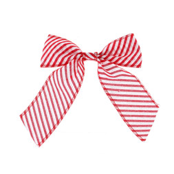 Red and white bow