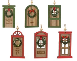 Front door wooden wreath decoration