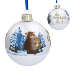 Gruffalo and child babys 1st christmas glass ball