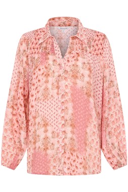 Patchwork Print Button Through Blouse £18