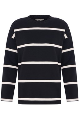 Neck Detail Stripe Sweatshirt £20