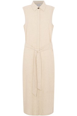 Collared Linen Shirt Dress £24
