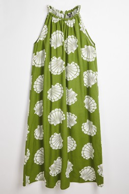 Shell Print Ruffle Neck Maxi Dress £28