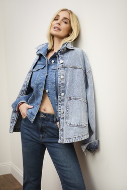 Womens Blue Denim Shirt Jacket