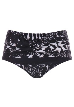 Womens Black Tie Dye Twist Front Bikini Briefs £12