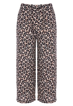 Womens Brown Animal Print Culottes £15