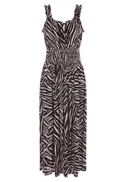 Womens Brown Zebra Print Midi Dress £25