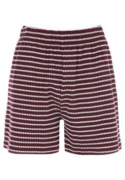 Womens Burgundy Stripe Textured Shorts £10