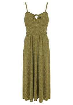 Womens Khaki Keyhole Strappy Midi Dress £18