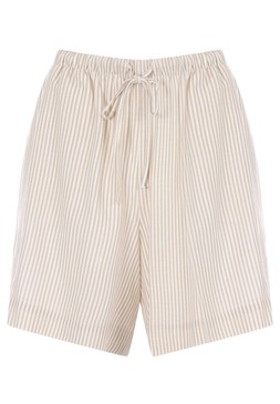 Womens Natural Stripe Linen Blend Shorts £16