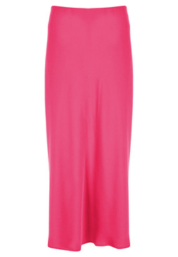 Womens Pink Satin Midi Skirt £18