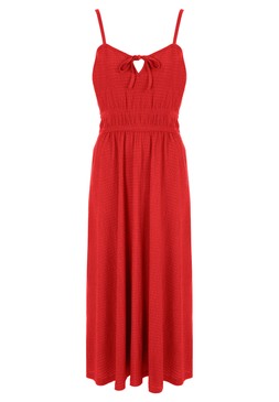 Womens Red Keyhole Strappy Midi Dress £18