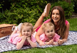 Younger Girls Pink Stripe Top and Skort Set £9 1