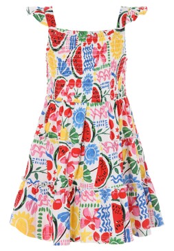 Younger Girls Red Watermelon Shirred Dress £9