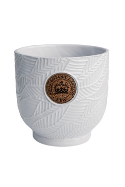 KEW LEAF EMBOSSED IVORY CORK PLANTER H22CM D23CM &pound;39.99 (Available in other sizes)