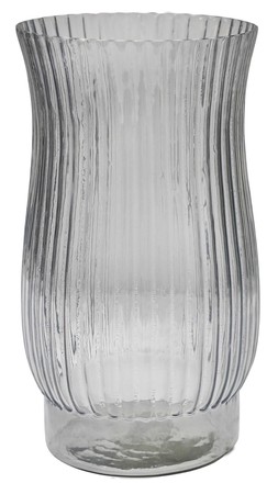 AIRLIE RIBBED VASE GREY H27CM W14.5CM &pound;29.99