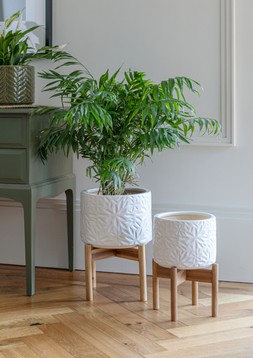 Aspen Flower White Planter H40cm D28cm &pound;59.99