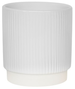 Athens Reactive Glaze Ribbed Planter White H11.5cm D11.5cm &pound;9.99, H13.5cm D13cm &pound;11.99