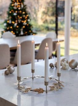 Autumn Wreath Candle Holder Centrepiece Gold H8cm D30cm &pound;34.99