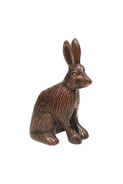 CAST ALUMINIUM HARE CANDLE HOLDER ANTIQUE COPPER £29.99