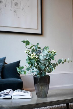 Charcoal Ribbed Tall Vase &pound;34.99 2