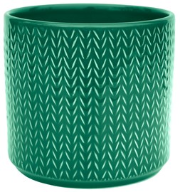 CHEVRON EMERALD PLANTER H17CM D19CM £16.99