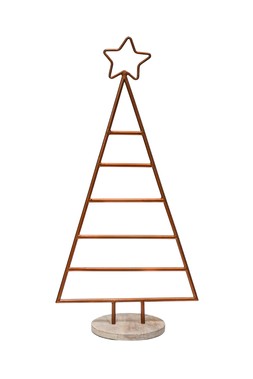 COPPER CHRISTMAS TREE WITH STAR IRON £59.99
