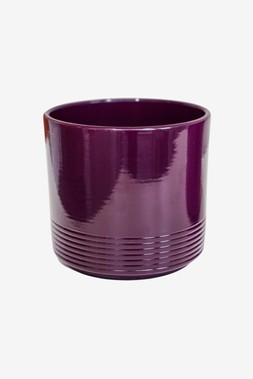 Cyclamen Planter Gloss Violet H13.5cm D14cm &pound;5.99