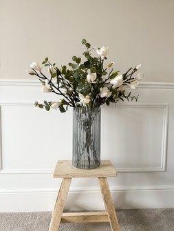 Daphne Ribbed Vase Clear H38cm D19cm £39.99